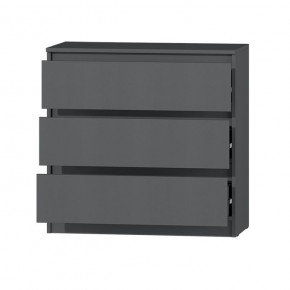 МС "Хилтон" Комод №2 800 (3 ящ.) графит в Заречном - zarechnyy.ok-mebel.com | фото 3