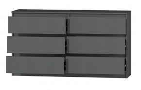 МС "Хилтон" Комод №5 1400 (6 ящ.) графит в Заречном - zarechnyy.ok-mebel.com | фото 3