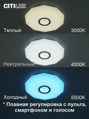 Накладной светильник Citilux Диамант Смарт CL713A30G в Заречном - zarechnyy.ok-mebel.com | фото 4