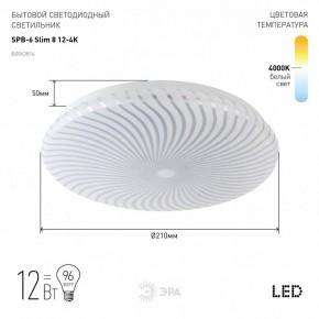 Накладной светильник Эра Slim SPB-6 Slim 8 12-4K в Заречном - zarechnyy.ok-mebel.com | фото 2