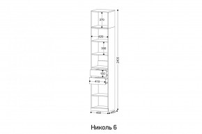 НИКОЛЬ 6 Пенал в Заречном - zarechnyy.ok-mebel.com | фото 2