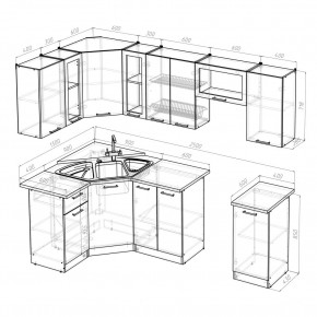 ОЛЬГА Кухонный гарнитур Оптима 1 (1300*2500 мм) в Заречном - zarechnyy.ok-mebel.com | фото 2