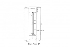 ОЛЬГА-МИЛК 9.1 Шкаф угловой без зеркала в Заречном - zarechnyy.ok-mebel.com | фото 2