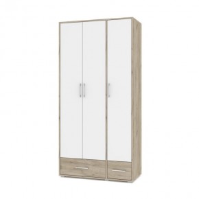 ОЛИВИЯ О32 Шкаф 3-х дверный (дуб серый/белый) в Заречном - zarechnyy.ok-mebel.com | фото