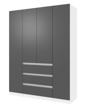ПАРУС Шкаф 4-х ств. 1600 (белый/графит) в Заречном - zarechnyy.ok-mebel.com | фото