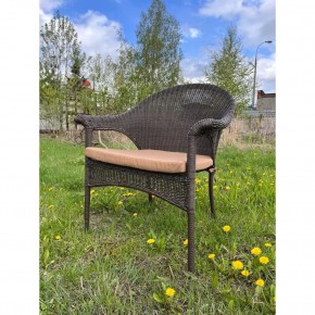 Плетеное кресло LV-140B-Brown с подушкой в комплекте в Заречном - zarechnyy.ok-mebel.com | фото 1