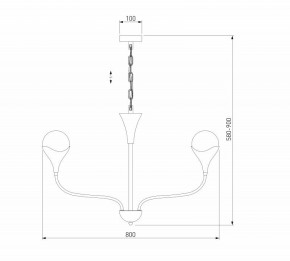 Подвесная люстра Eurosvet Calyx 60169/6 никель в Заречном - zarechnyy.ok-mebel.com | фото 3