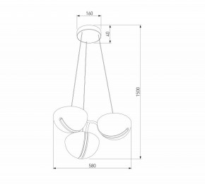 Подвесная люстра Eurosvet Emisfero 50083/3 LED золото в Заречном - zarechnyy.ok-mebel.com | фото 6
