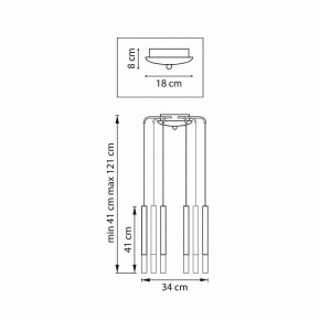 Подвесная люстра Lightstar Tubo L8T747133 в Заречном - zarechnyy.ok-mebel.com | фото 3