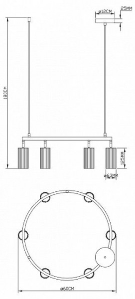 Подвесная люстра Moderli Cora V11601-6P в Заречном - zarechnyy.ok-mebel.com | фото 7