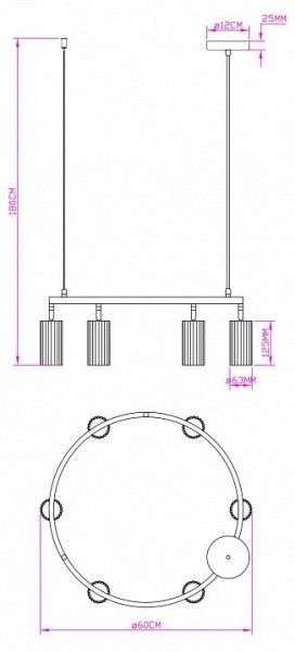 Подвесная люстра Moderli Cora V11602-6P в Заречном - zarechnyy.ok-mebel.com | фото 5