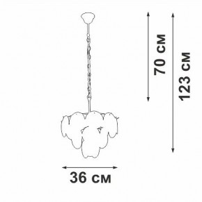 Подвесная люстра Vitaluce V5888 V5888-8/7 в Заречном - zarechnyy.ok-mebel.com | фото 3