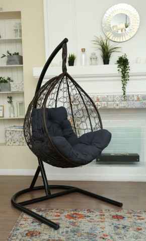 Подвесное кресло Бароло (коричневый/графит) в Заречном - zarechnyy.ok-mebel.com | фото