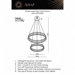 Подвесной светильник Aployt Oriann APL.076.13.80 в Заречном - zarechnyy.ok-mebel.com | фото 2