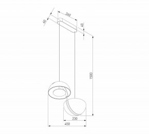 Подвесной светильник Eurosvet Emisfero 50083/2 LED золото в Заречном - zarechnyy.ok-mebel.com | фото 4