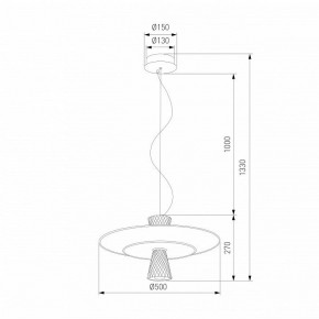 Подвесной светильник Eurosvet Titania 40029/1 LED белый в Заречном - zarechnyy.ok-mebel.com | фото 4