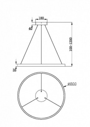 Подвесной светильник Maytoni Rim MOD058PL-L42BSK в Заречном - zarechnyy.ok-mebel.com | фото 2