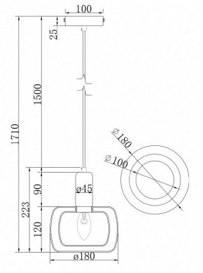 Подвесной светильник Maytoni Vision MOD411PL-01G в Заречном - zarechnyy.ok-mebel.com | фото 7