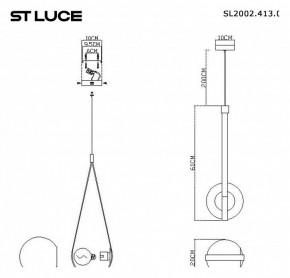 Подвесной светильник ST-Luce Moonbag SL2002.413.01 в Заречном - zarechnyy.ok-mebel.com | фото 4