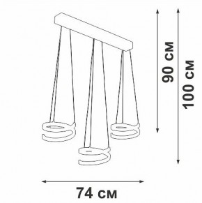 Подвесной светильник Vitaluce V3047 V3047-1/3S в Заречном - zarechnyy.ok-mebel.com | фото 4