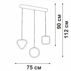 Подвесной светильник Vitaluce V3048 V3048-0/3S в Заречном - zarechnyy.ok-mebel.com | фото 4