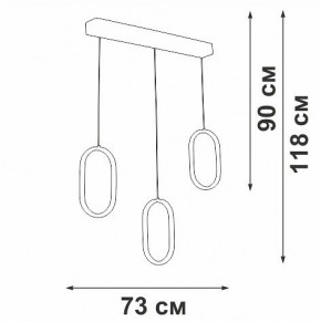 Подвесной светильник Vitaluce V3049 V3049-0/3S в Заречном - zarechnyy.ok-mebel.com | фото 4