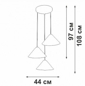 Подвесной светильник Vitaluce V3093 V3093-0/3S в Заречном - zarechnyy.ok-mebel.com | фото 2