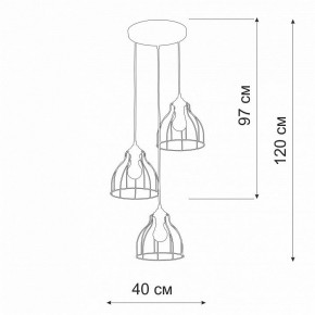 Подвесной светильник Vitaluce V3102 V3102-1/3S в Заречном - zarechnyy.ok-mebel.com | фото 2