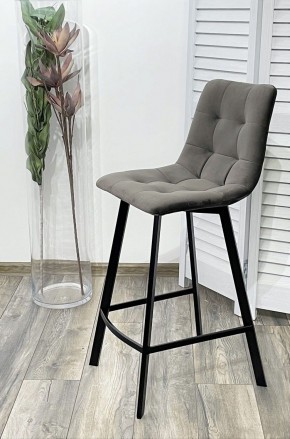 Полубарный стул CHILLI-QB SQUARE графит #14, велюр / черный каркас (H=66cm) М-City в Заречном - zarechnyy.ok-mebel.com | фото 2