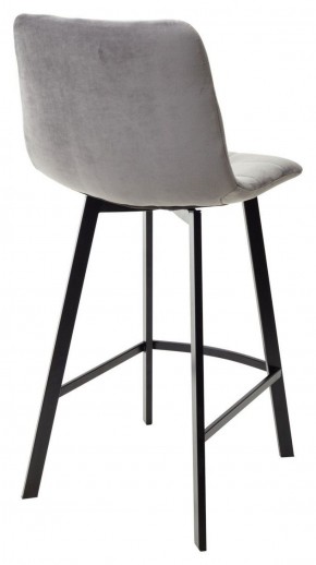 Полубарный стул CHILLI-QB SQUARE светло-серый #26, велюр / черный каркас (H=66cm) М-City в Заречном - zarechnyy.ok-mebel.com | фото 4
