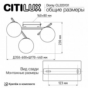 Потолочная люстра Citilux Dorsy CL223131 в Заречном - zarechnyy.ok-mebel.com | фото 11