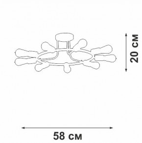 Потолочная люстра Vitaluce V3797 V3797-1/9PL в Заречном - zarechnyy.ok-mebel.com | фото 2