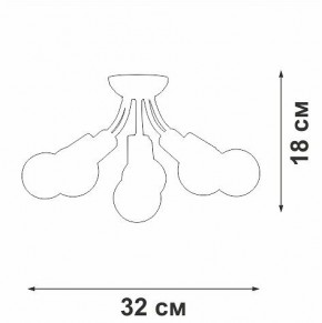 Потолочная люстра Vitaluce V3927 V3927-1/6PL в Заречном - zarechnyy.ok-mebel.com | фото 6