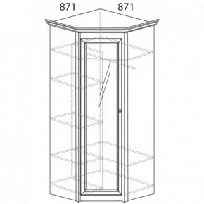 Шкаф угловой №641 "Флоренция" Фасад глухой (угол 871*871) Дуб оксфорд в Заречном - zarechnyy.ok-mebel.com | фото 2