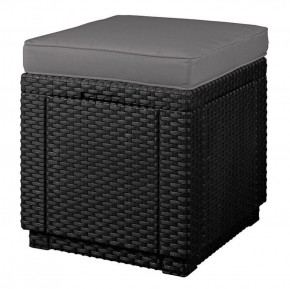 Пуфик Куб с подушкой (Cube with cushion) графит - прохладный серый в Заречном - zarechnyy.ok-mebel.com | фото 1