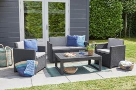 Раскладной стол Лион с регулируемой высотой столешницы (Lyon rattan table) графит (h400/650) в Заречном - zarechnyy.ok-mebel.com | фото 5