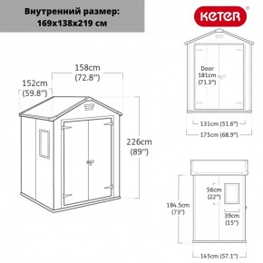 Сарай Манор 6x5DD (Manor 6x5DD) cерый/белый в Заречном - zarechnyy.ok-mebel.com | фото 2