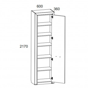 Шкаф 1D, OLIVIA, цвет вудлайн крем/дуб анкона в Заречном - zarechnyy.ok-mebel.com | фото 2