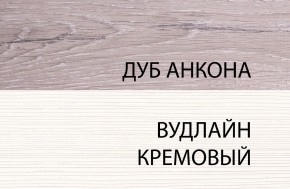 Шкаф 1D, OLIVIA, цвет вудлайн крем/дуб анкона в Заречном - zarechnyy.ok-mebel.com | фото 3