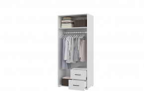 Шкаф 2-х створчатый с ящиками VICTOR (Белый) в Заречном - zarechnyy.ok-mebel.com | фото 2