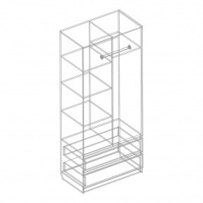 Шкаф 2-ств. с 2 ящиками "Бьянко" в Заречном - zarechnyy.ok-mebel.com | фото 5