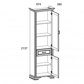 Шкаф 2D1S, MONAKO, цвет Сосна винтаж/дуб анкона в Заречном - zarechnyy.ok-mebel.com | фото 3