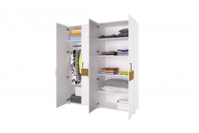 Шкаф 4-х створчатый Милана (Белый/Сосна Гранд) в Заречном - zarechnyy.ok-mebel.com | фото 2