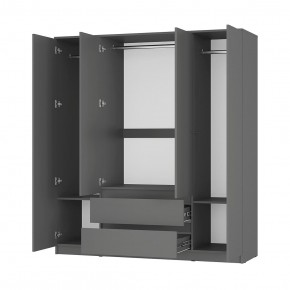 Шкаф 4-х створчатый Симпл ШК-13 (графит) в Заречном - zarechnyy.ok-mebel.com | фото 2