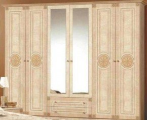 Шкаф 6-и дверный с зеркалами (02.146) Рома (беж) в Заречном - zarechnyy.ok-mebel.com | фото