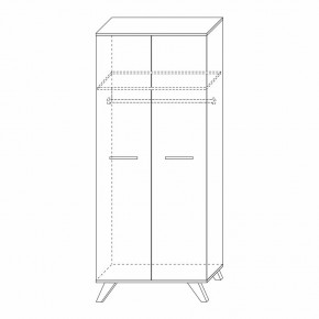 Шкаф для одежды 800 Вега Скандинавия в Заречном - zarechnyy.ok-mebel.com | фото 7