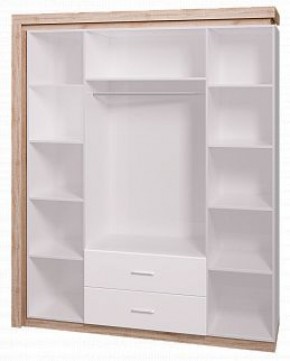 Шкаф для одежды с ящиками 4-х створчатый с зеркалом Люмен 16 в Заречном - zarechnyy.ok-mebel.com | фото 2