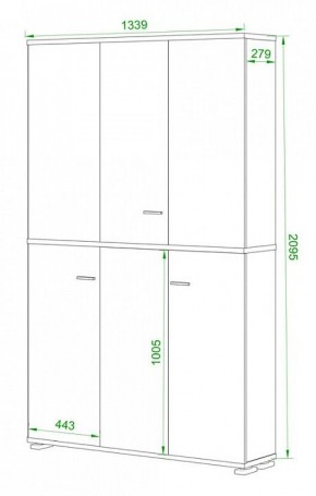 Шкаф книжный Домино ПУ-40-4 в Заречном - zarechnyy.ok-mebel.com | фото 2