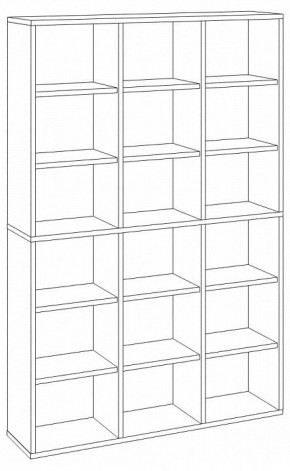 Шкаф книжный Домино СУ(ш3в2)+6ФГ в Заречном - zarechnyy.ok-mebel.com | фото 2