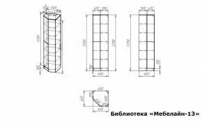 Шкаф книжный Мебелайн-13 в Заречном - zarechnyy.ok-mebel.com | фото 3